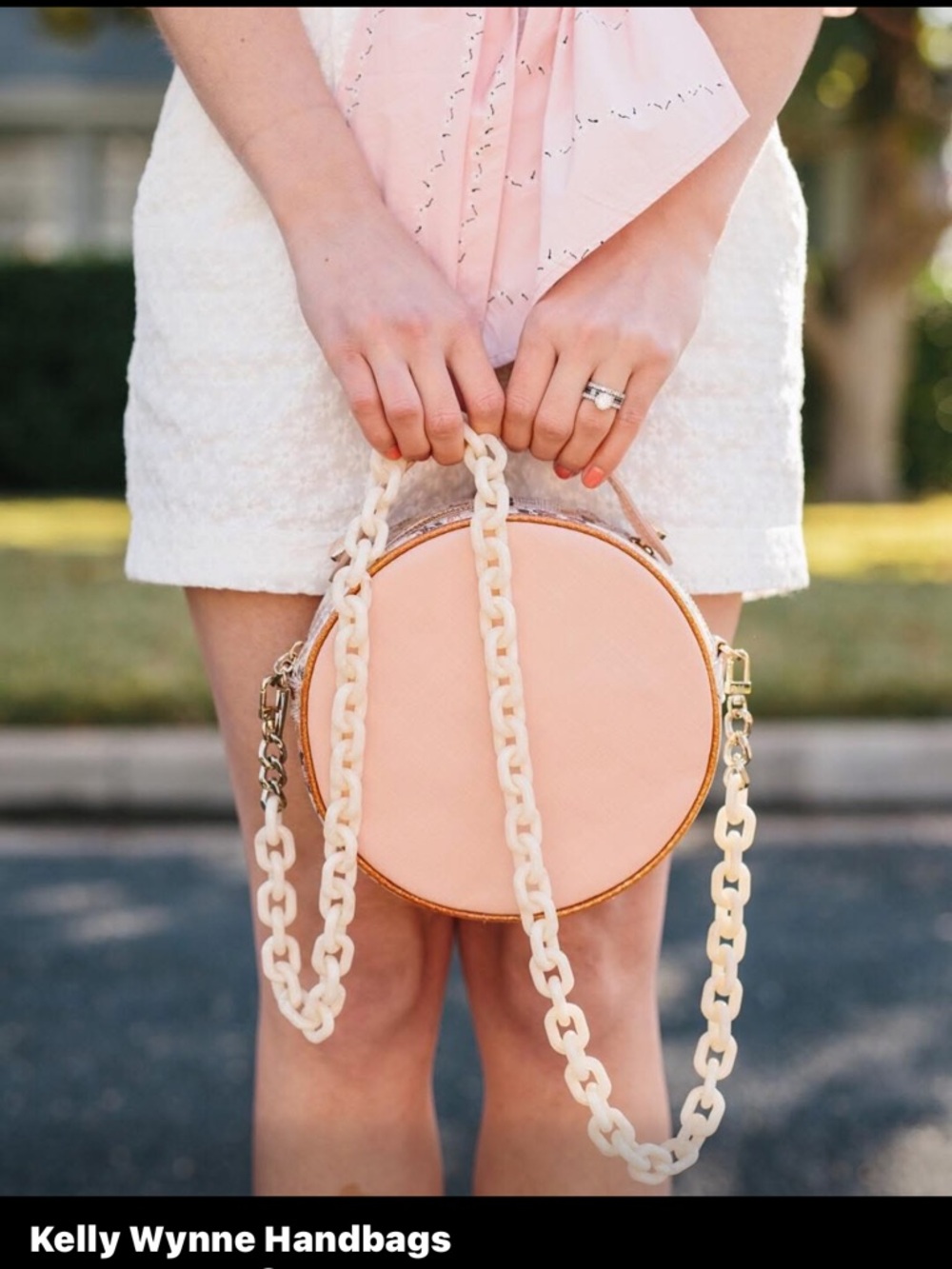 Kelly Wynne Limited Retired Halo Round Crossbody in Primrose & Proper